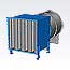 Horizontal inline axial rectangular inlet/outlet silencer